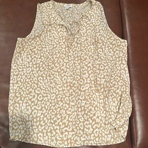 Jcrew factory pleated tie neck blouse